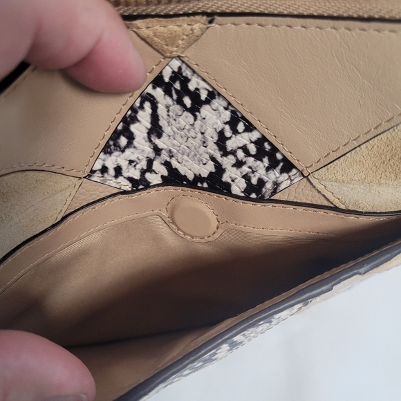 Coach F57510 Snake Patchwork Ava Tote In Beachwood Beige Gold Hardware - Picture 5 of 16